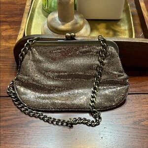 EXPRESS Elegant Chain Strap Brushed bronze & gold Evening Bag